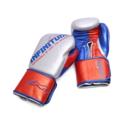 Harrier Pro Boxing Gloves | Silver & Red