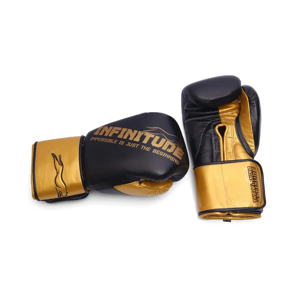 Harrier Pro Boxing Gloves | Black & Gold - Image 6
