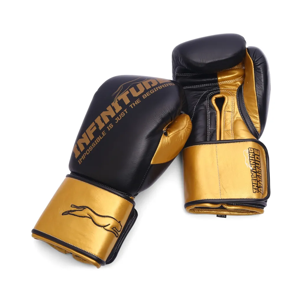 Harrier Pro Boxing Gloves | Black & Gold - Image 5