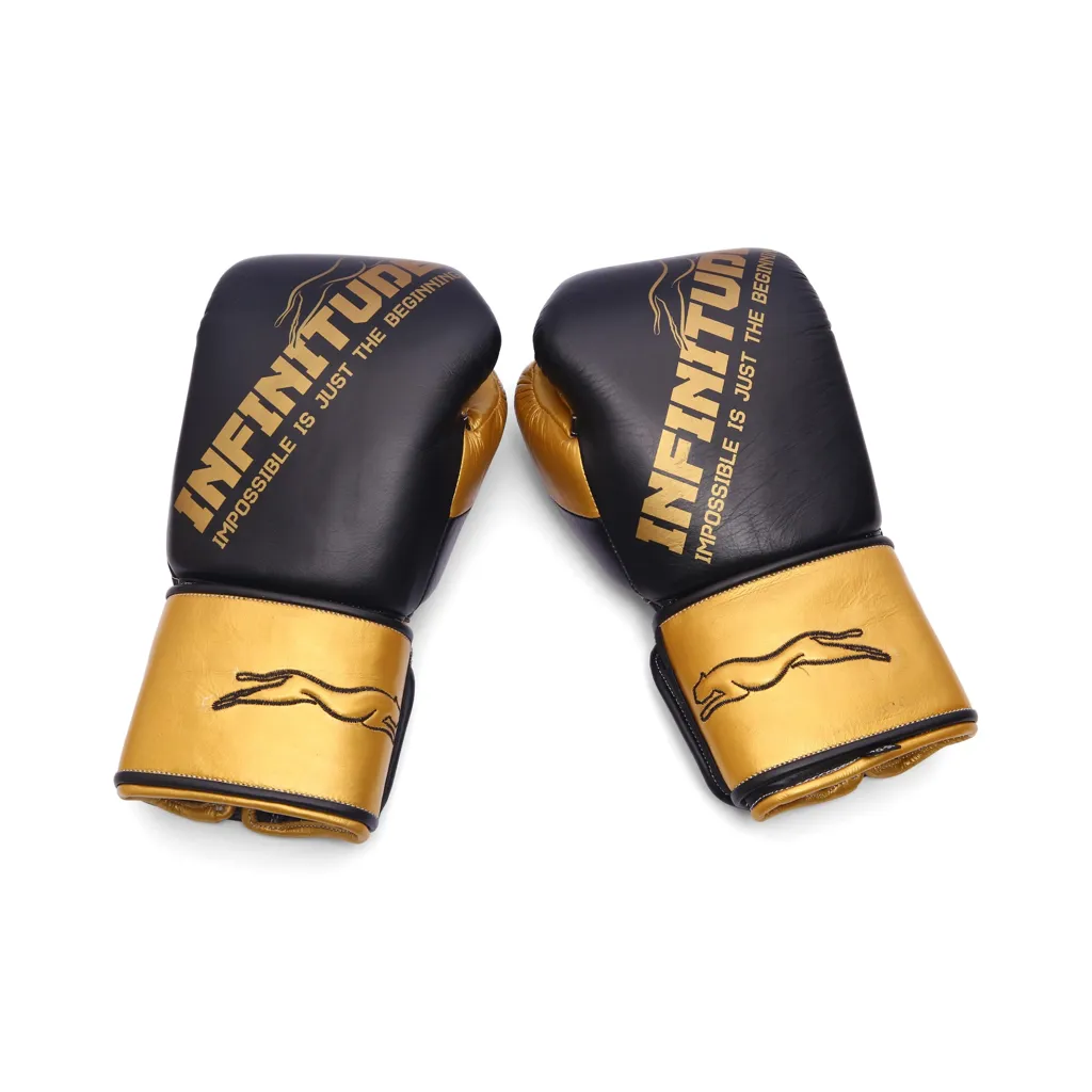 Harrier Pro Boxing Gloves | Black & Gold - Image 4