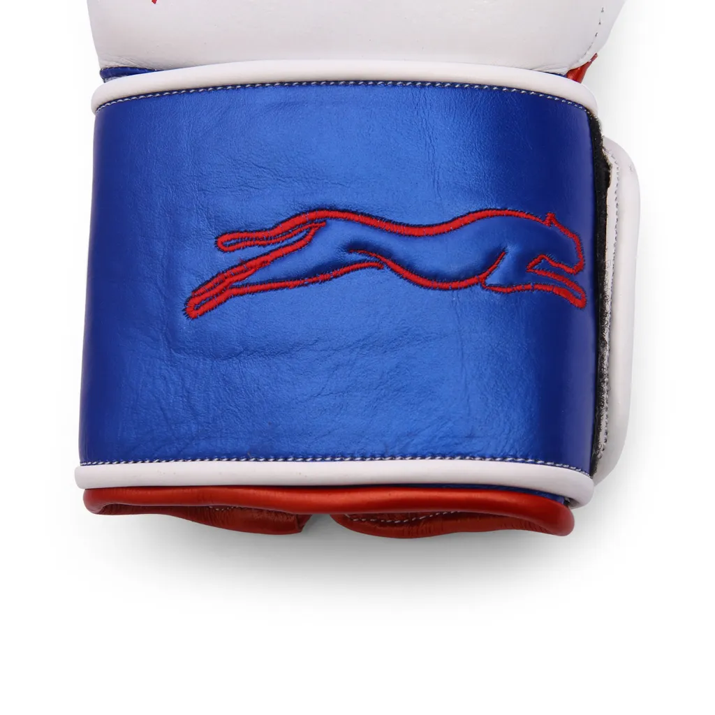 Harrier Pro Boxing Gloves | White & Blue - Image 8