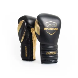 Raptor Xtreme - Laceup Boxing Gloves | Black & Gold