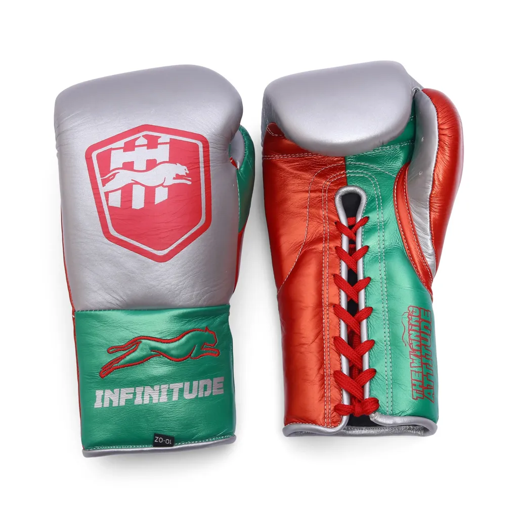 Stealth X2 Boxing Gloves | Silver & Green - Image 10