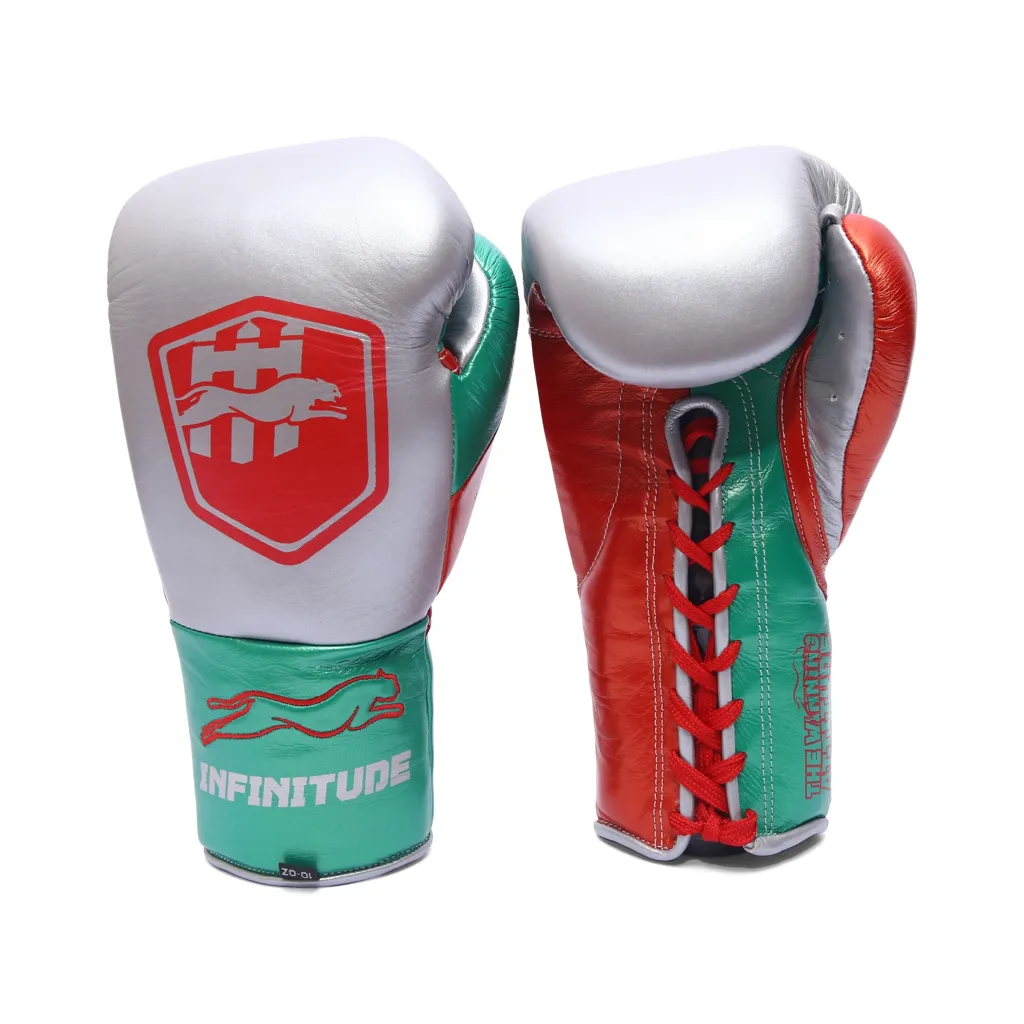 Stealth X2 Boxing Gloves | Silver & Green - Image 7