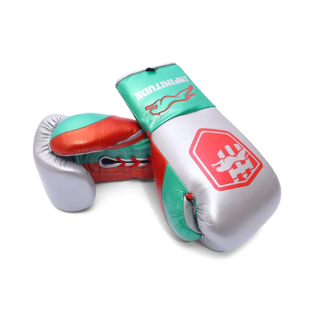 Stealth X2 Boxing Gloves | Silver & Green - Image 5