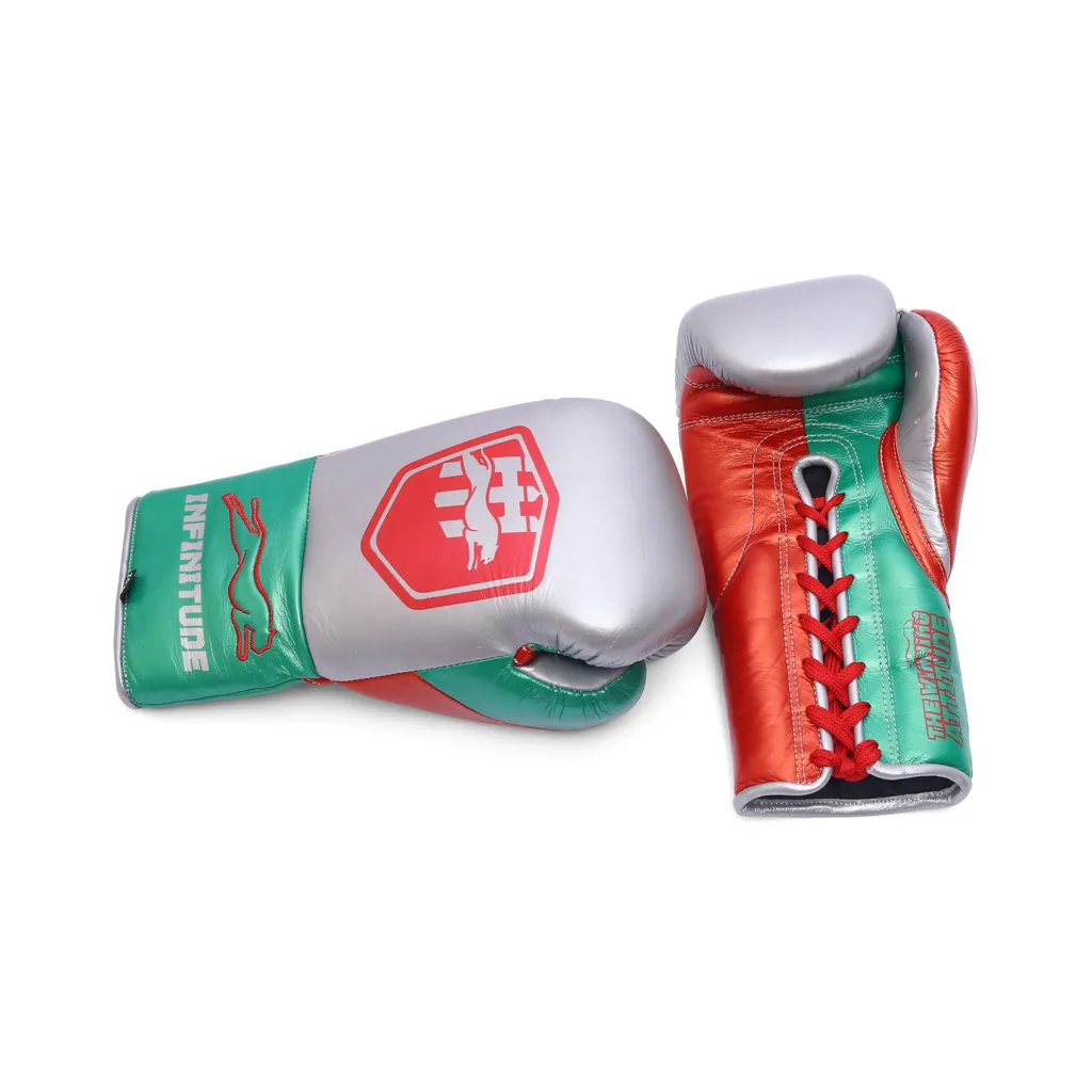 Stealth X2 Boxing Gloves | Silver & Green - Image 4