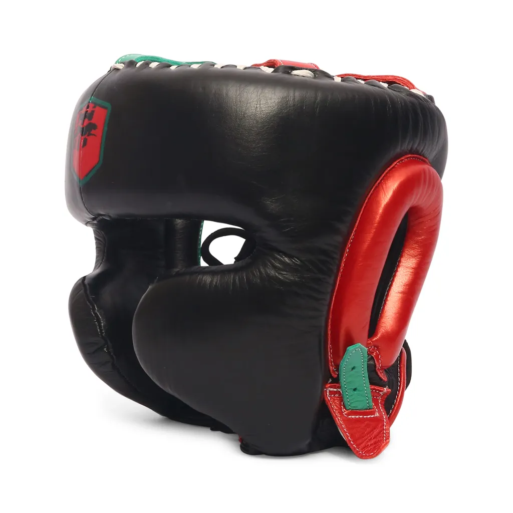 Armor P2 Head Guard | Black, Red & Green - Image 3