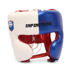 Armor P2 Head Guard | White, Blue & Red