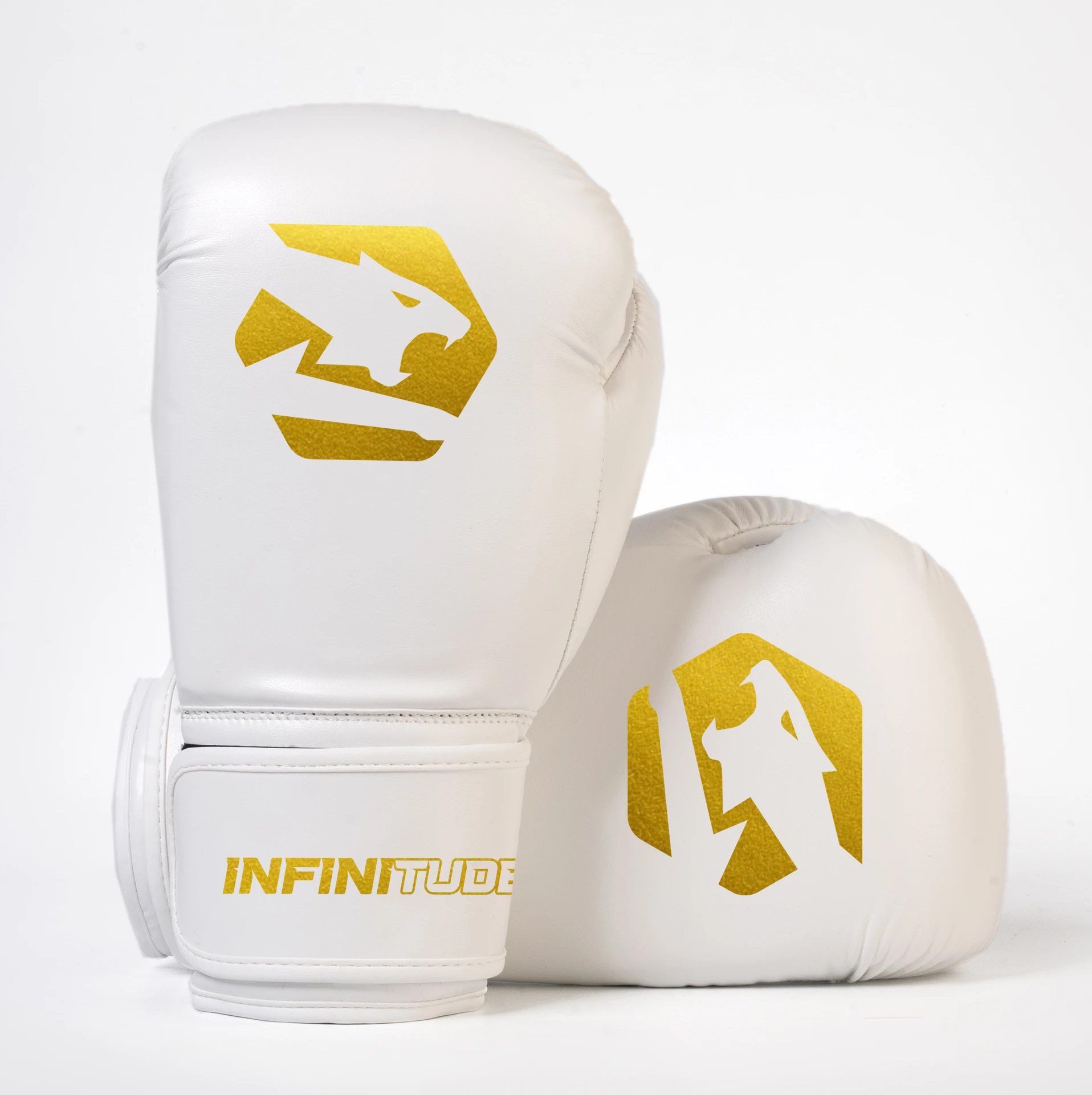 Veloce Blitz Boxing Gloves - White/Gold - Image 3